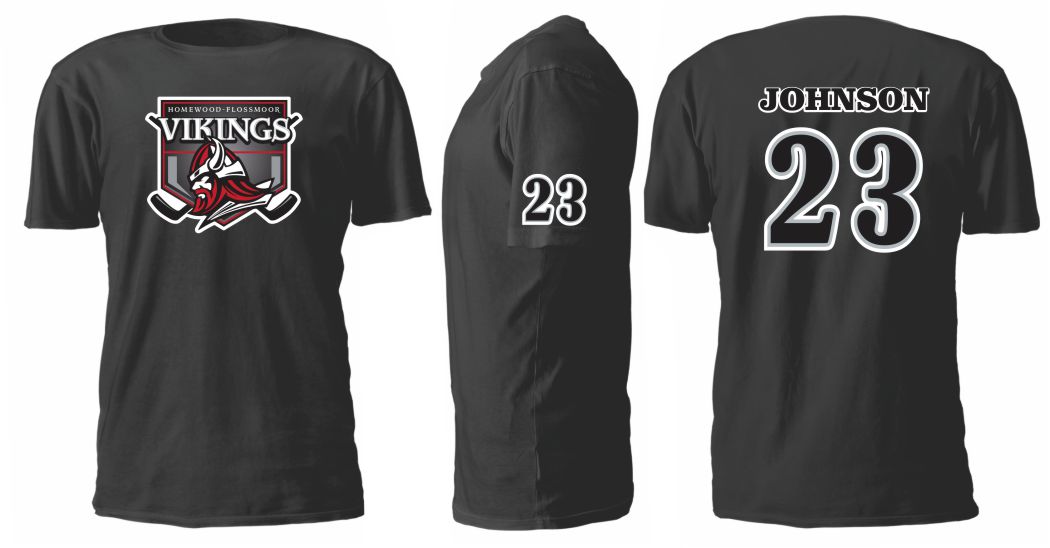 Homewood Flossmoor Vikings Hockey Black Shirt